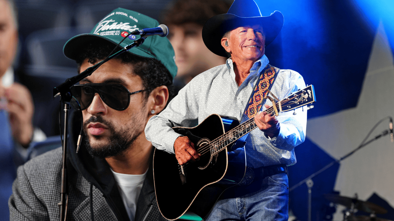 Izquierda: Bad Bunny. Derecha: George Strait