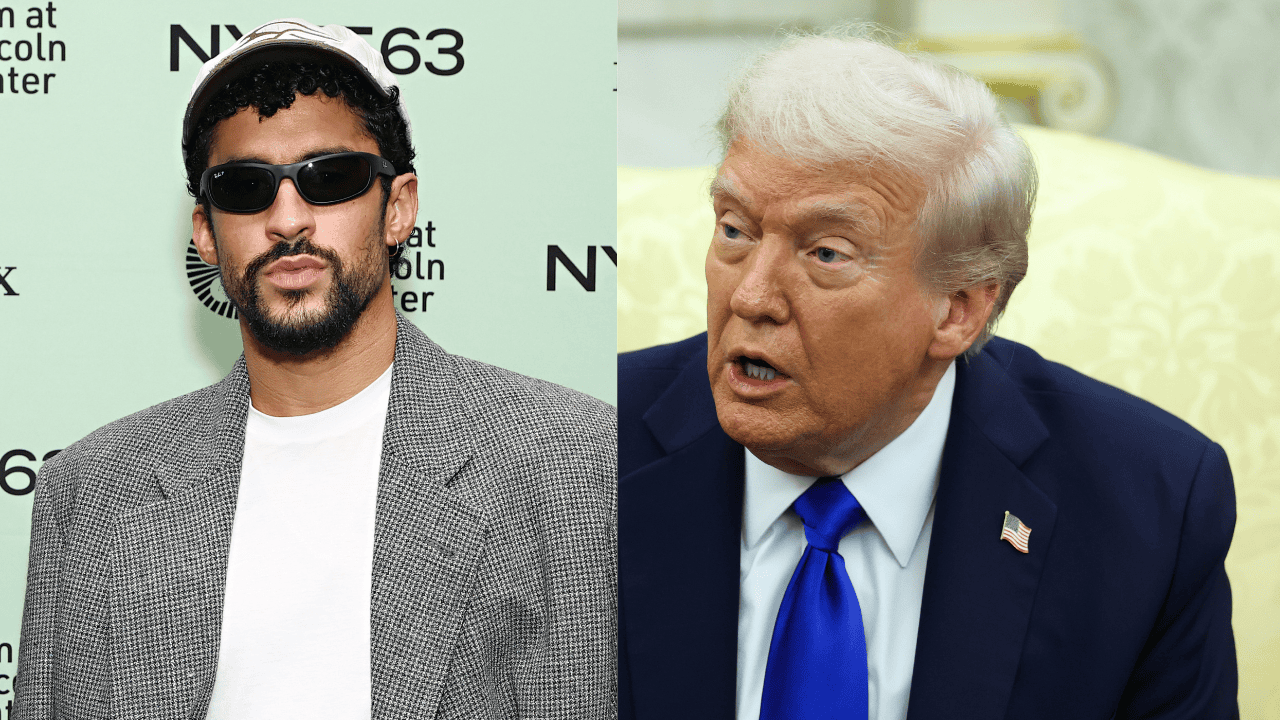Bad Bunny, cantante puertorriqueños. y Donald Trump, presidente de Estados Unidos.