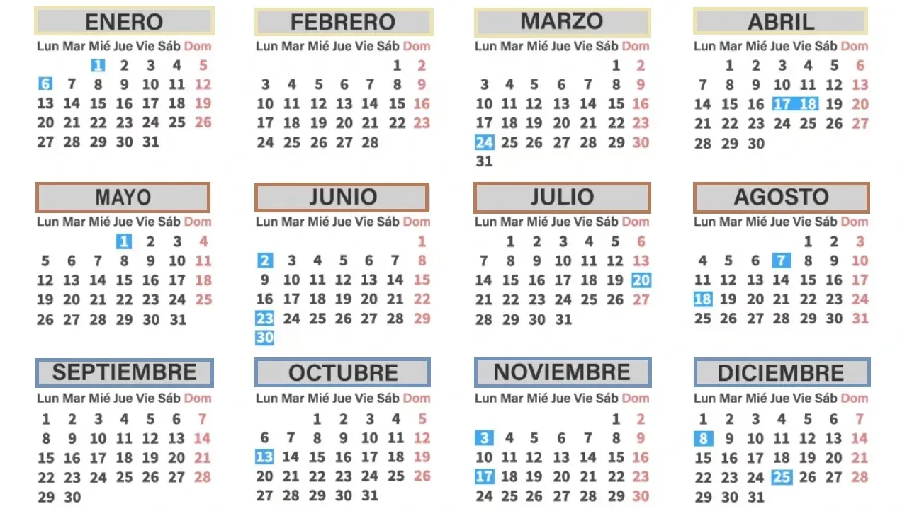 Festivos Colombia 2025: segundo semestre del año