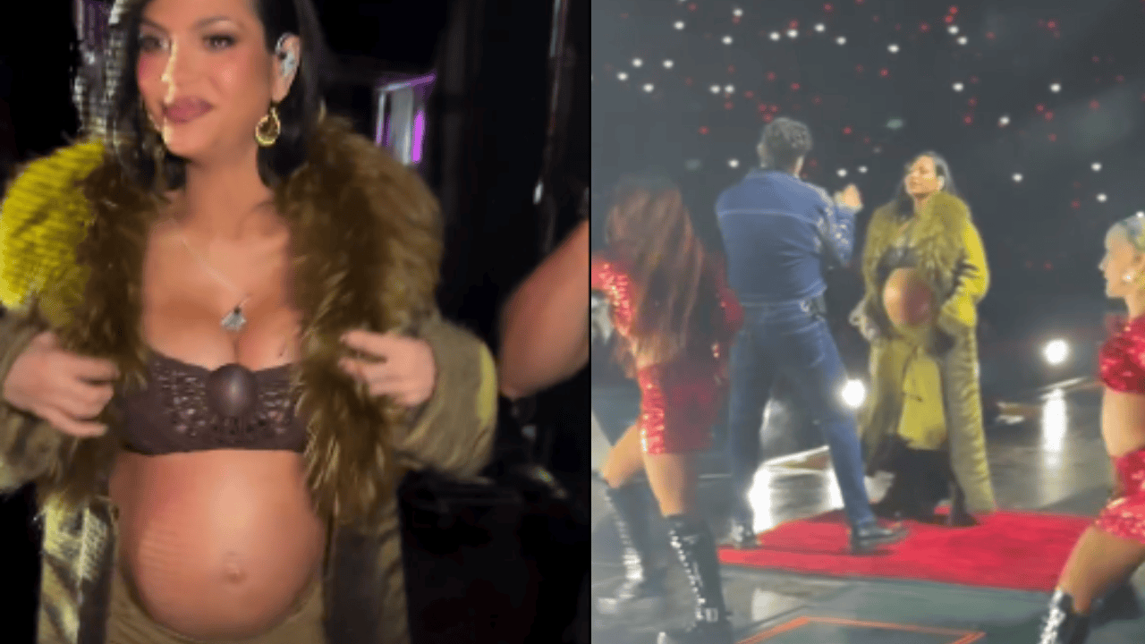 Imágenes de Natti Natasha en su paso por el show de Silvestre Dangond.