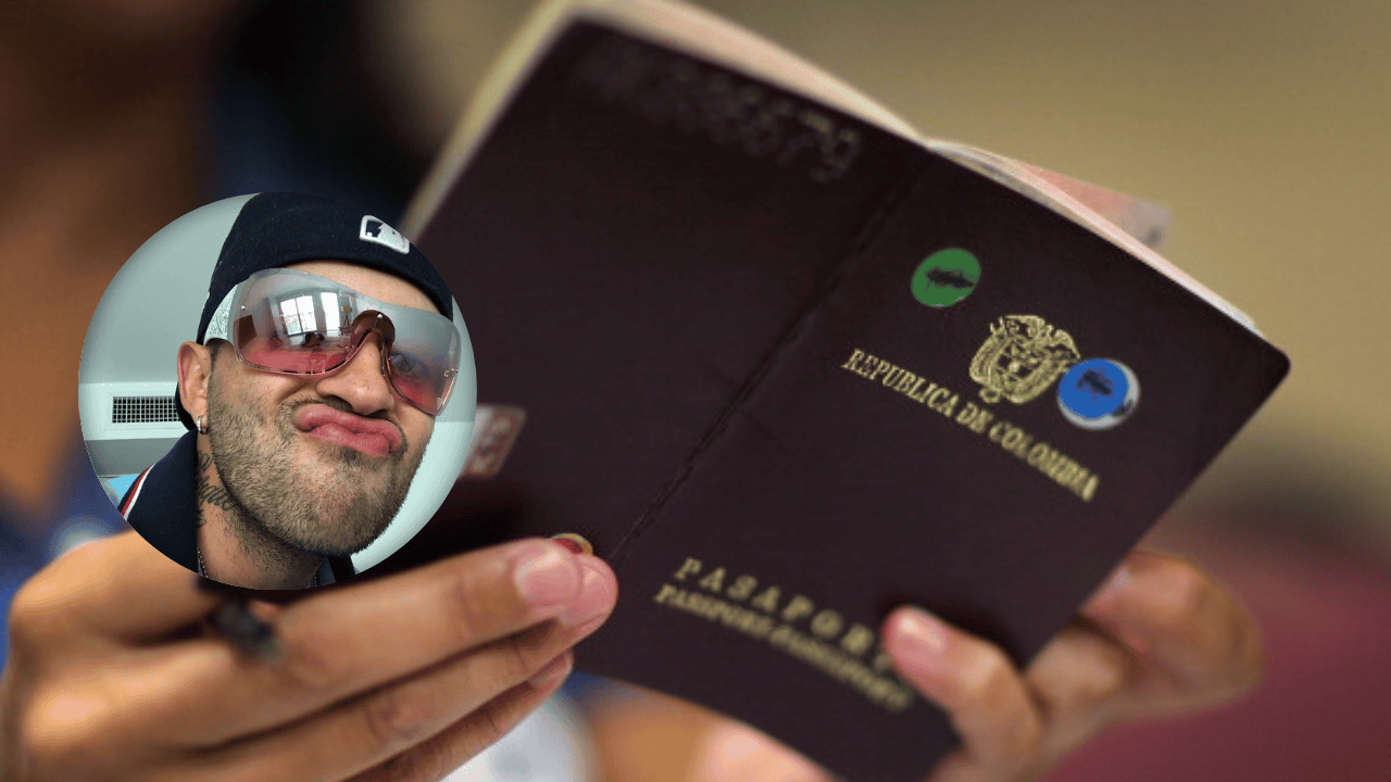 Foto de pasaporte colombiano. Feid, cantante colombiano.