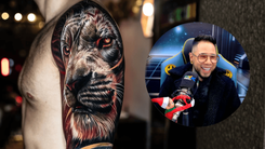 León tatuado por el equipo de Harson Rodríguez