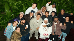 Daddy Yankee y su equipo en la alborada de Medellín