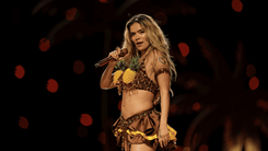 Karol G, cantante colombiana, en su presentación en Brasil.